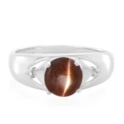 Skapolith-Katzenauge-Silberring