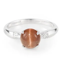 Skapolith-Katzenauge-Silberring