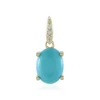 Sleeping Beauty-Türkis-Goldanhänger
