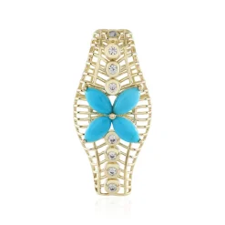 Sleeping Beauty-Türkis-Goldanhänger (Ornaments by de Melo)