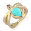 Sleeping Beauty-Türkis-Goldring (de Melo)