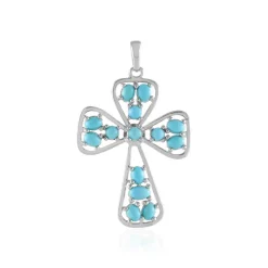 Sleeping Beauty-Türkis-Silberanhänger