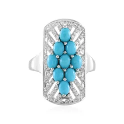 Sleeping Beauty-Türkis-Silberring (Faszination Türkis)