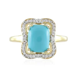 Sleeping Beauty-Türkis-Silberring