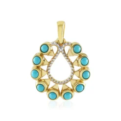 Sleeping Beauty-Türkis-Silberanhänger