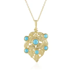 Sleeping Beauty-Türkis-Silberanhänger