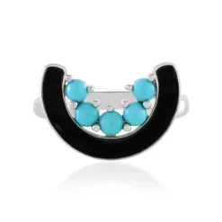 Sleeping Beauty-Türkis-Silberring