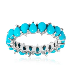 Sleeping Beauty-Türkis-Silberring