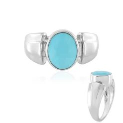 Sleeping Beauty-Türkis-Silberring