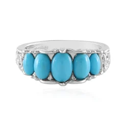 Sleeping Beauty-Türkis-Silberring