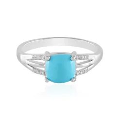 Sleeping Beauty-Türkis-Silberring