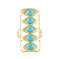 Sleeping Beauty-Türkis-Silberring