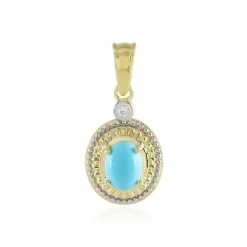 Sleeping Beauty-Türkis-Silberanhänger