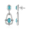 Sleeping Beauty-Türkis-Silberohrringe