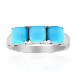 Sleeping Beauty-Türkis-Silberring