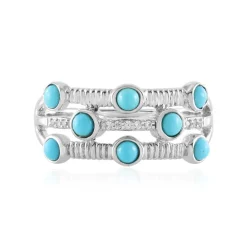 Sleeping Beauty-Türkis-Silberring