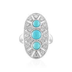 Sleeping Beauty-Türkis-Silberring