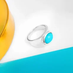 Sleeping Beauty-Türkis-Silberring
