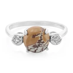 Sonora-Dendriten-Jaspis-Silberring