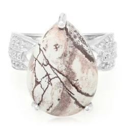 Sonora-Dendriten-Jaspis-Silberring