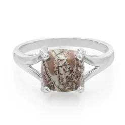 Sonora-Dendriten-Jaspis-Silberring