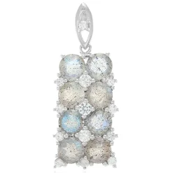 Spektrolith-Silberanhänger