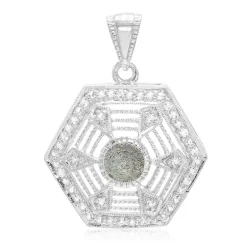 Spektrolith-Silberanhänger