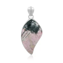 Sulawesi-Rhodonit-Silberanhänger (Bali Barong)