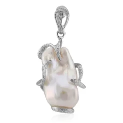 Süßwasserzuchtperlen-Silberanhänger (TPC)