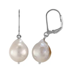 Süßwasserzuchtperlen-Silberohrringe (TPC)