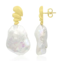 Süßwasserzuchtperlen-Silberohrringe (TPC)