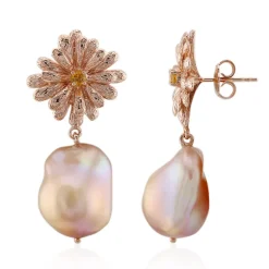 Süßwasserzuchtperlen-Silberohrringe (TPC)