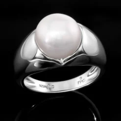 Süßwasserzuchtperlen-Silberring (TPC)