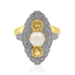 Süßwasserzuchtperlen-Silberring