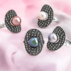 Süßwasserzuchtperlen-Silberring (Annette classic)