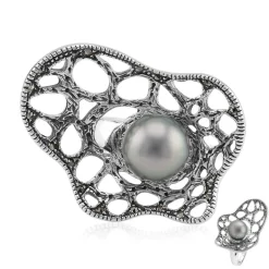 Tahitiperlen-Silberring (Annette classic)