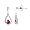 Tansania-Rubin-Silberohrringe