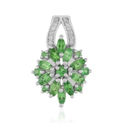 Tansania-Tsavorit-Silberanhänger