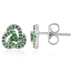 Tansania-Tsavorit-Silberohrringe