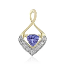 Tansanit-Goldanhänger