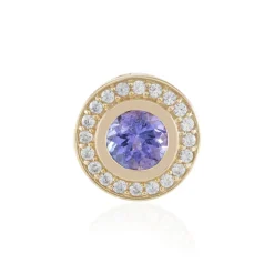 Tansanit-Goldanhänger