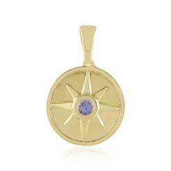 Tansanit-Silberanhänger