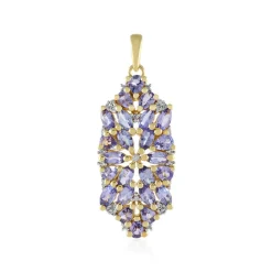 Tansanit-Silberanhänger