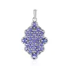 Tansanit-Silberanhänger