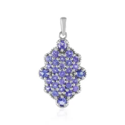 Tansanit-Silberanhänger