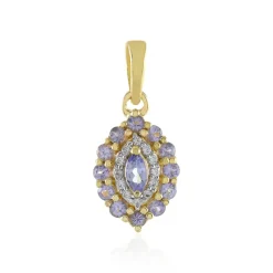 Tansanit-Silberanhänger