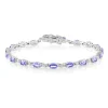 Tansanit-Silberarmband