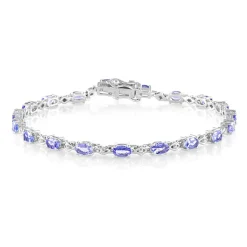 Tansanit-Silberarmband