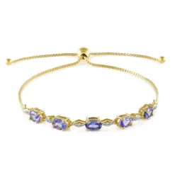 Tansanit-Silberarmband