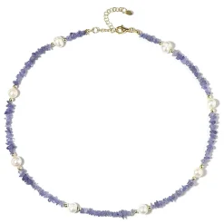 Tansanit-Silberhalskette (Riya)